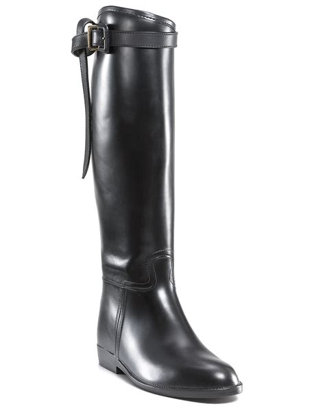 burberry flat riding rain boots.